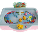 22Pcs Magnetic Fishing Water Toy Electric Moving Fish Pool Baby Kid Pretend Play Set Educational Xmas Gift