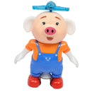 Electric Piglet Dancing & Rotating Robot Toys for Kids, Funny Seaweed Dance Musical Flashing Intelligent Toy Kids Gift - Orange