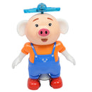 Electric Piglet Dancing & Rotating Robot Toys for Kids, Funny Seaweed Dance Musical Flashing Intelligent Toy Kids Gift - Orange