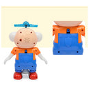 Electric Piglet Dancing & Rotating Robot Toys for Kids, Funny Seaweed Dance Musical Flashing Intelligent Toy Kids Gift - Orange
