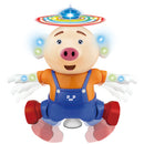 Electric Piglet Dancing & Rotating Robot Toys for Kids, Funny Seaweed Dance Musical Flashing Intelligent Toy Kids Gift - Orange