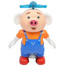Electric Piglet Dancing & Rotating Robot Toys for Kids, Funny Seaweed Dance Musical Flashing Intelligent Toy Kids Gift - Orange