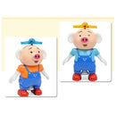 Electric Pets Piglet Dancing & Rotating Robot Toys for Kids, Funny Seaweed Dance Musical Flashing Intelligent Walking Toy Kids Gift - Blue