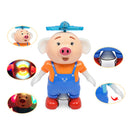 Electric Pets Piglet Dancing & Rotating Robot Toys for Kids, Funny Seaweed Dance Musical Flashing Intelligent Walking Toy Kids Gift - Blue