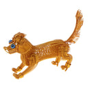 Metal Art Crafts Handmade Wire Dog Puppy Pet Model for Home Desk Office Ornaments Decor Hobby Toys Gifts - Gold