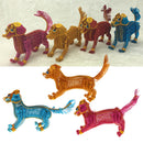 Metal Art Crafts Handmade Wire Dog Puppy Pet Model for Home Desk Office Ornaments Decor Hobby Toys Gifts - Gold