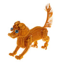 Metal Art Crafts Handmade Wire Dog Puppy Pet Model for Home Desk Office Ornaments Decor Hobby Toys Gifts - Gold