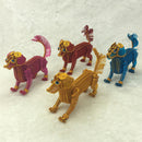 Metal Art Crafts Handmade Wire Dog Puppy Pet Model for Home Desk Office Ornaments Decor Hobby Toys Gifts - Gold