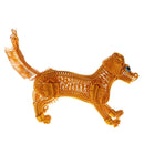 Metal Art Crafts Handmade Wire Dog Puppy Pet Model for Home Desk Office Ornaments Decor Hobby Toys Gifts - Gold