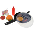 Kids Fast Food Pretend Play Toy Set - 9pcs Mini Plastic Hamburgers Hot Dog and more, Birthday Xmas Gift