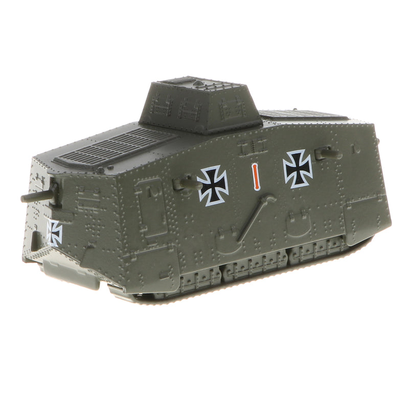 1/100 Scale German A7V Model, Battle Tank of the First World War, Armoured Fighting Vehicle Toy Collectibles