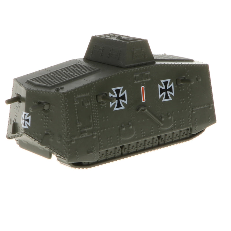 1/100 Scale German A7V Model, Battle Tank of the First World War, Armoured Fighting Vehicle Toy Collectibles
