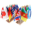 Montessori Educational Toy - 36 Hand Held Small International Flags On Stick