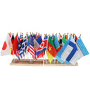 Montessori Educational Toy - 36 Hand Held Small International Flags On Stick