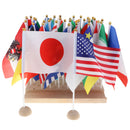 Montessori Educational Toy - 36 Hand Held Small International Flags On Stick