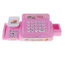 24pcs Electronic Cash Register Scanner Toy w/ Sound & Light - Pretend Play Supermarket Checkout Game, w/ Shopping Basket & Play Food Grocery Red