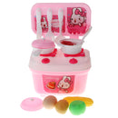 13 pieces Pretend Play Kitchen Toy - Cooking Foods Utensils Cookware Kitchenware, Box Style Oven Pots Pans for Kids Play House Game