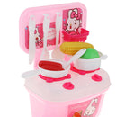 13 pieces Pretend Play Kitchen Toy - Cooking Foods Utensils Cookware Kitchenware, Box Style Oven Pots Pans for Kids Play House Game