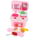 13 pieces Pretend Play Kitchen Toy - Cooking Foods Utensils Cookware Kitchenware, Box Style Oven Pots Pans for Kids Play House Game