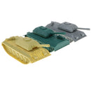 3Pcs Multi-Color Plastic Medium Tank Military Army Base Playset Accessories - Green Gray Yellow