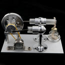 Physical Steam Heat Power External Combustion Stirling Engine Model Electricity Generator Flywheel Rotating Device Toy