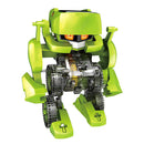 Solar Powered Tyrannosaurus Rex, Drilling Car, Hercules Beetle, and Robot, 4-in-1 DIY Assembling Blocks Kits Kids Educational Toy