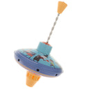 Creative Tinplate Pressing Rotating Gyro Spinning Top Mechanical Crafts Children Educational Toy B