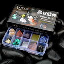 Pack of 10 Rock & Ore Crystal Specimens Collection Kit Kids Earth Geology Science Educational Toy Gift