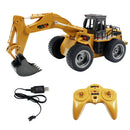 6 Channel Full Functional Remote Control Excavator (1/18 Scale) Birthday Gift for Kids Children