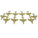 10Pcs Plastic Military Fighter Aircraft Army Base Playset Accessories for Kids - Yellow