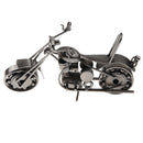 Old-fashioned Motorcycle Motorbike Nuts Bolts Model Metalcraft Home Decor Ornament Collection Toy Gifts - Black