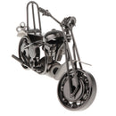 Old-fashioned Motorcycle Motorbike Nuts Bolts Model Metalcraft Home Decor Ornament Collection Toy Gifts - Black