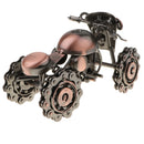 Retro 4WD ATV Motorcycle Motorbike Model Metalcraft Toy Home Decoration Desk Supplies Collectibles