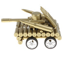 Creative Gold Shell Casing Army Tank Model - Decorative Artillery Artwork Metal Craft Model - Home Decorations Craft Gifts