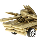 Creative Gold Shell Casing Army Tank Model - Decorative Artillery Artwork Metal Craft Model - Home Decorations Craft Gifts