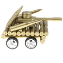 Creative Gold Shell Casing Army Tank Model - Decorative Artillery Artwork Metal Craft Model - Home Decorations Craft Gifts