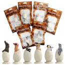 6pcs PVC Zoo Animal Eggs Figure Toys Wildlife Animal Egg Figurine Party Supplies
