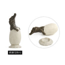 6pcs PVC Zoo Animal Eggs Figure Toys Wildlife Animal Egg Figurine Party Supplies