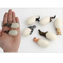 6pcs PVC Zoo Animal Eggs Figure Toys Wildlife Animal Egg Figurine Party Supplies