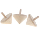 Set of 3 Classic Wooden Spinning Tops Peg-Top Adult Kid Spinning Toy Outdoor Games
