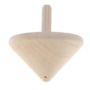 Set of 3 Classic Wooden Spinning Tops Peg-Top Adult Kid Spinning Toy Outdoor Games