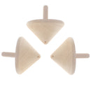 Set of 3 Classic Wooden Spinning Tops Peg-Top Adult Kid Spinning Toy Outdoor Games
