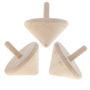 Set of 3 Classic Wooden Spinning Tops Peg-Top Adult Kid Spinning Toy Outdoor Games