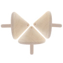 Set of 3 Classic Wooden Spinning Tops Peg-Top Adult Kid Spinning Toy Outdoor Games