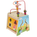 5 in 1 Wooden Developmental Cube Baby Shape Sorters Toys building block, animal race, gear, bead maze Early Number Color & Shapes Learning