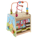 5 in 1 Wooden Developmental Cube Baby Shape Sorters Toys building block, animal race, gear, bead maze Early Number Color & Shapes Learning
