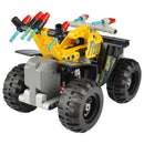 Pullback Pickup Truck Car Racer Model with Motor Power Building Blocks Assembly Puzzles Bricks Educational Stacking Toys Great Gift for Kids