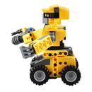 2-in-1 Plastic Building Blocks Construction Kits DIY Assembly 267 Pieces Transforming Robot Car Children Educational Toy Gifts