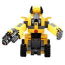 2-in-1 Plastic Building Blocks Construction Kits DIY Assembly 267 Pieces Transforming Robot Car Children Educational Toy Gifts