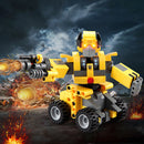 2-in-1 Plastic Building Blocks Construction Kits DIY Assembly 267 Pieces Transforming Robot Car Children Educational Toy Gifts